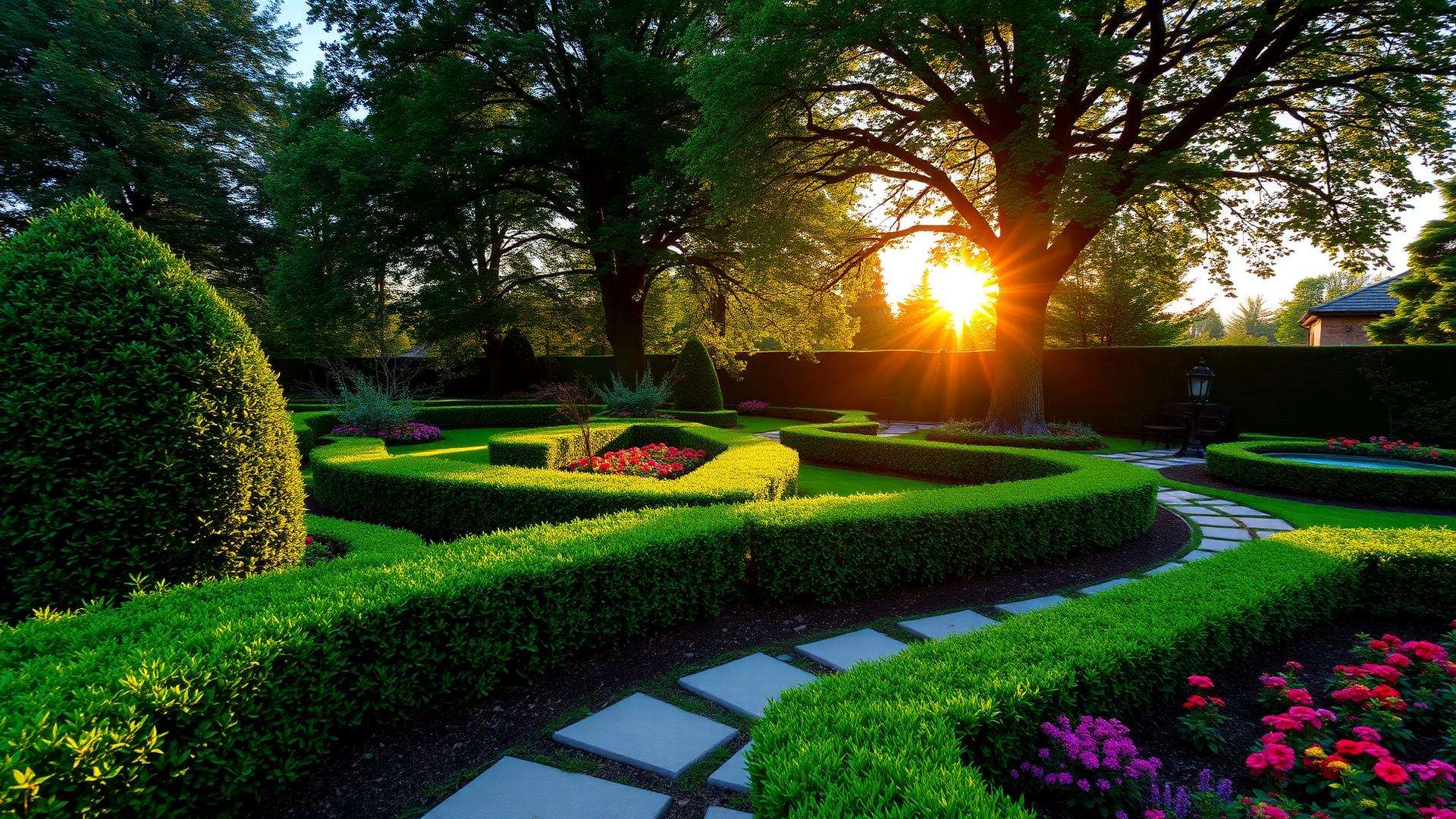 Beautiful garden landscaping